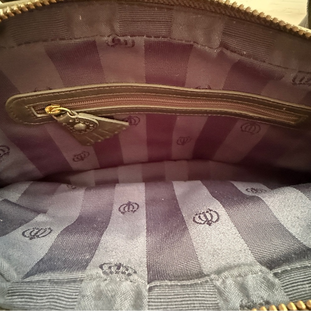 Juicy Couture | Modern Queen Baroque Leather Satchel, Dark Gray - Picture 6 of 17